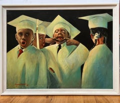 Whimsical Graduation Oil Painting by Arthur D.Thomas