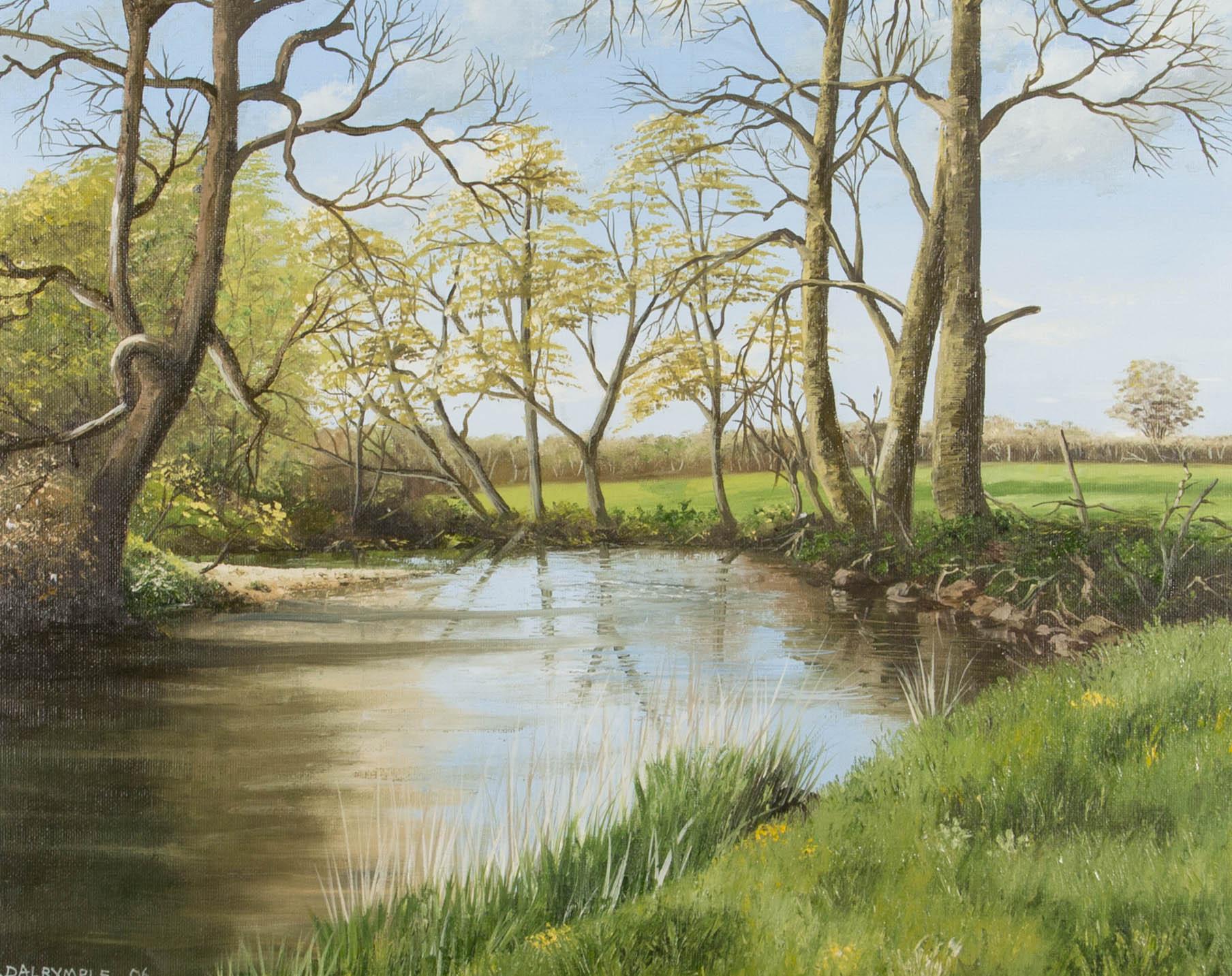 Arthur Dalrymple - 2006 Huile, River Clwyd à Llanynys 1