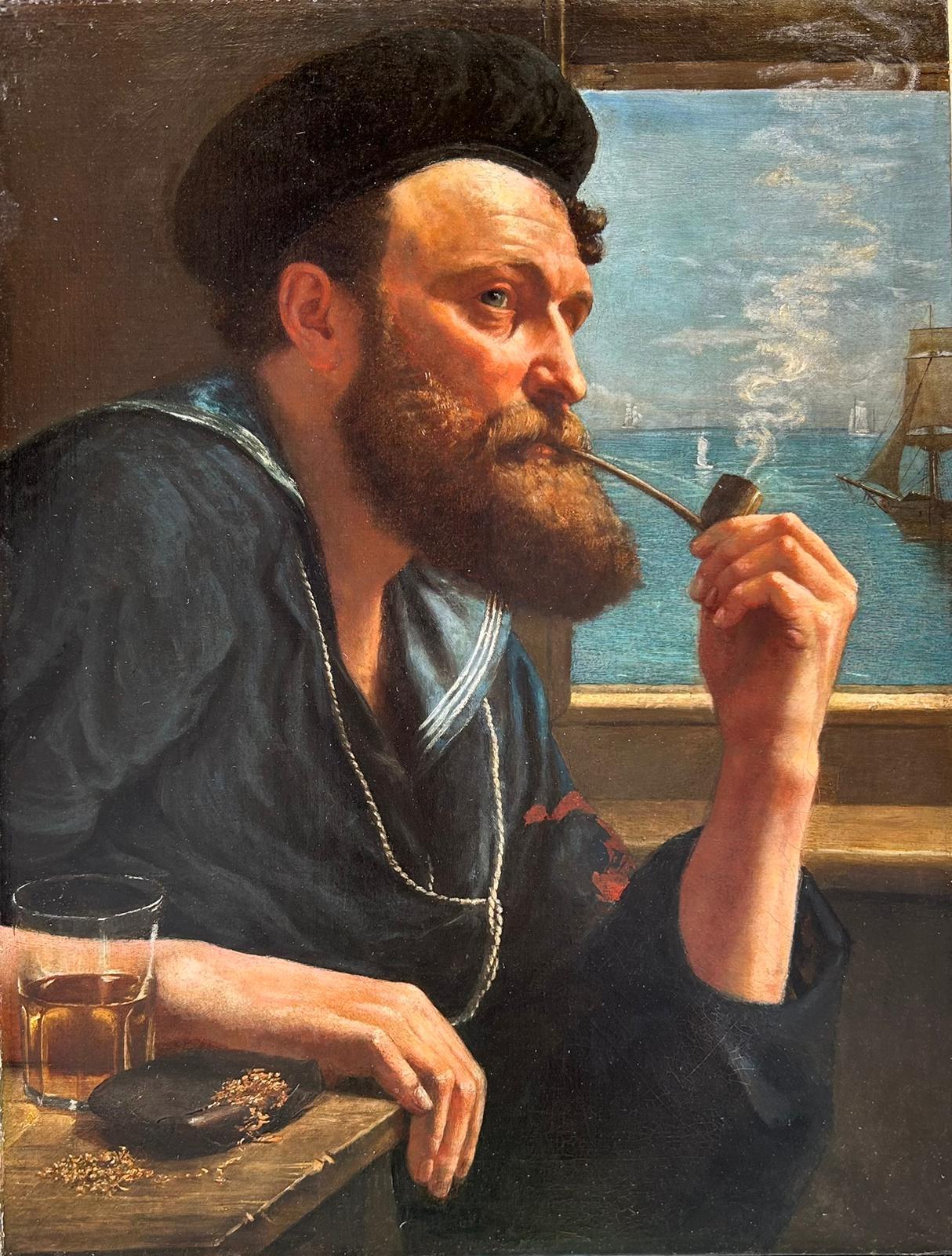 Marinaio che fuma la pipa - Painting di Arthur David McCormick