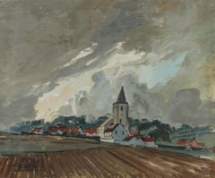 Arthur Deleu (1884-1966) - 1937 Oil, After The Rain