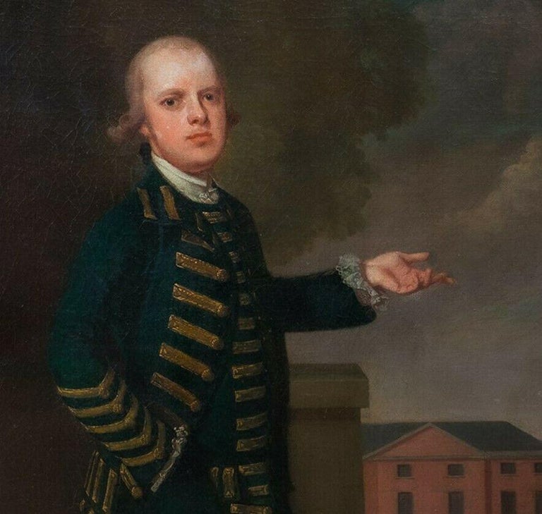 Portrait Of A Gentleman & His Estate, 18th Century 

attributed to  Arthur DEVIS (1712-1787)

One of a matching pair - the other is believed to be the brother

Large 18th century English Portrait of a young gentleman, believe to be a Mr Farington,