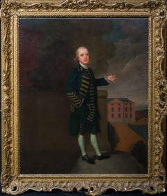 Portrait Of A Gentleman & His Estate, Attributed to Arthur Devis, 18th Century 