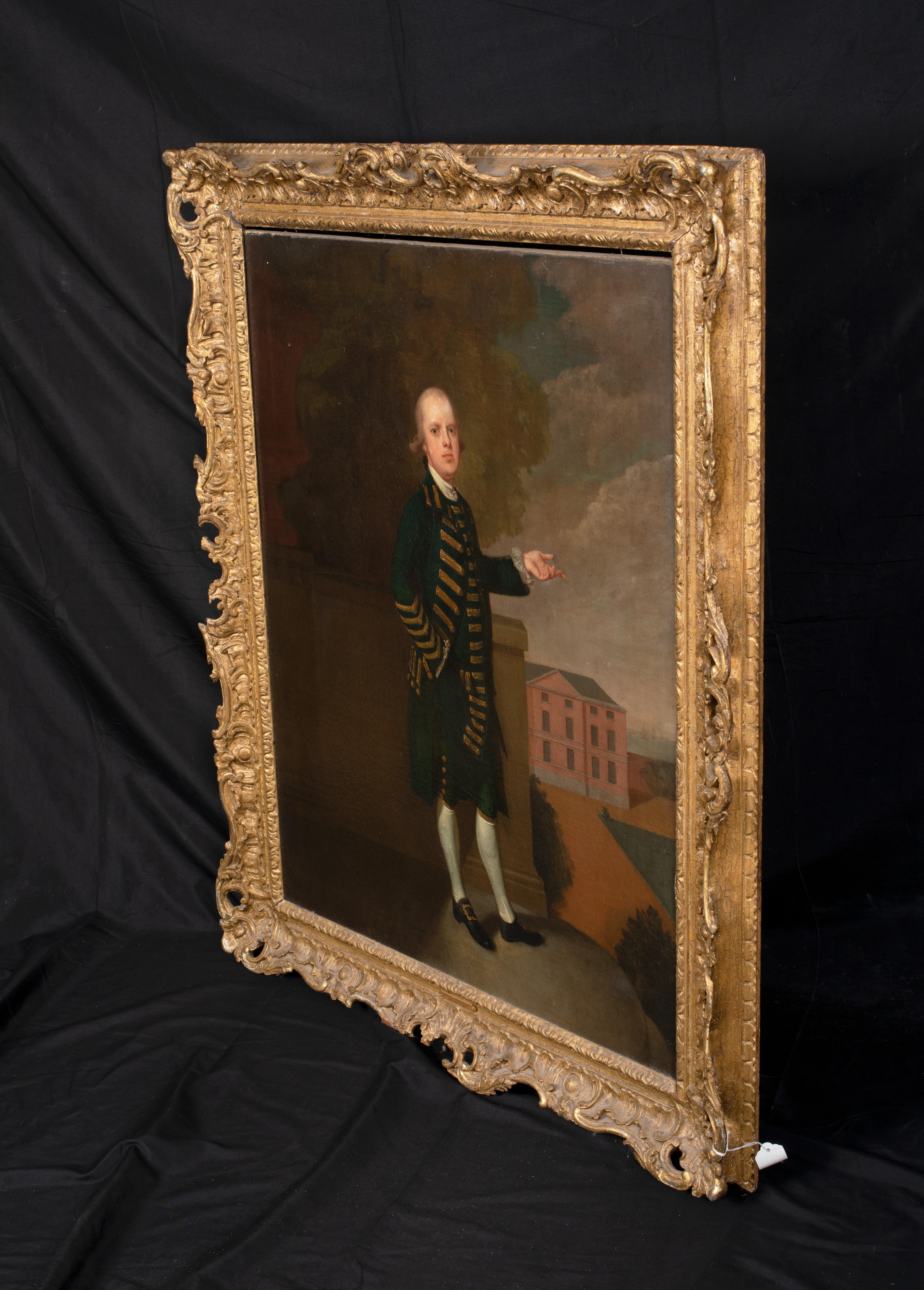 Portrait Of George Farington, East India Company, 18th Century  - Black Portrait Painting by Arthur Devis