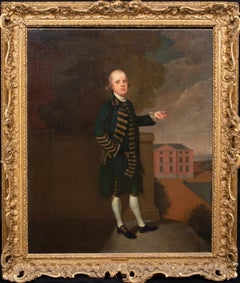 Antique Portrait Of George Farington, East India Company, 18th Century 
