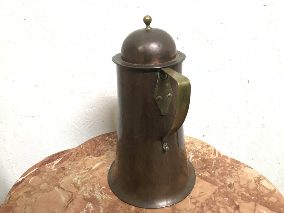 Arthur Dixon, Gremio de Artesanía de Birmingham, Artes y Oficios Jarra de cobre y latón Inglés en venta