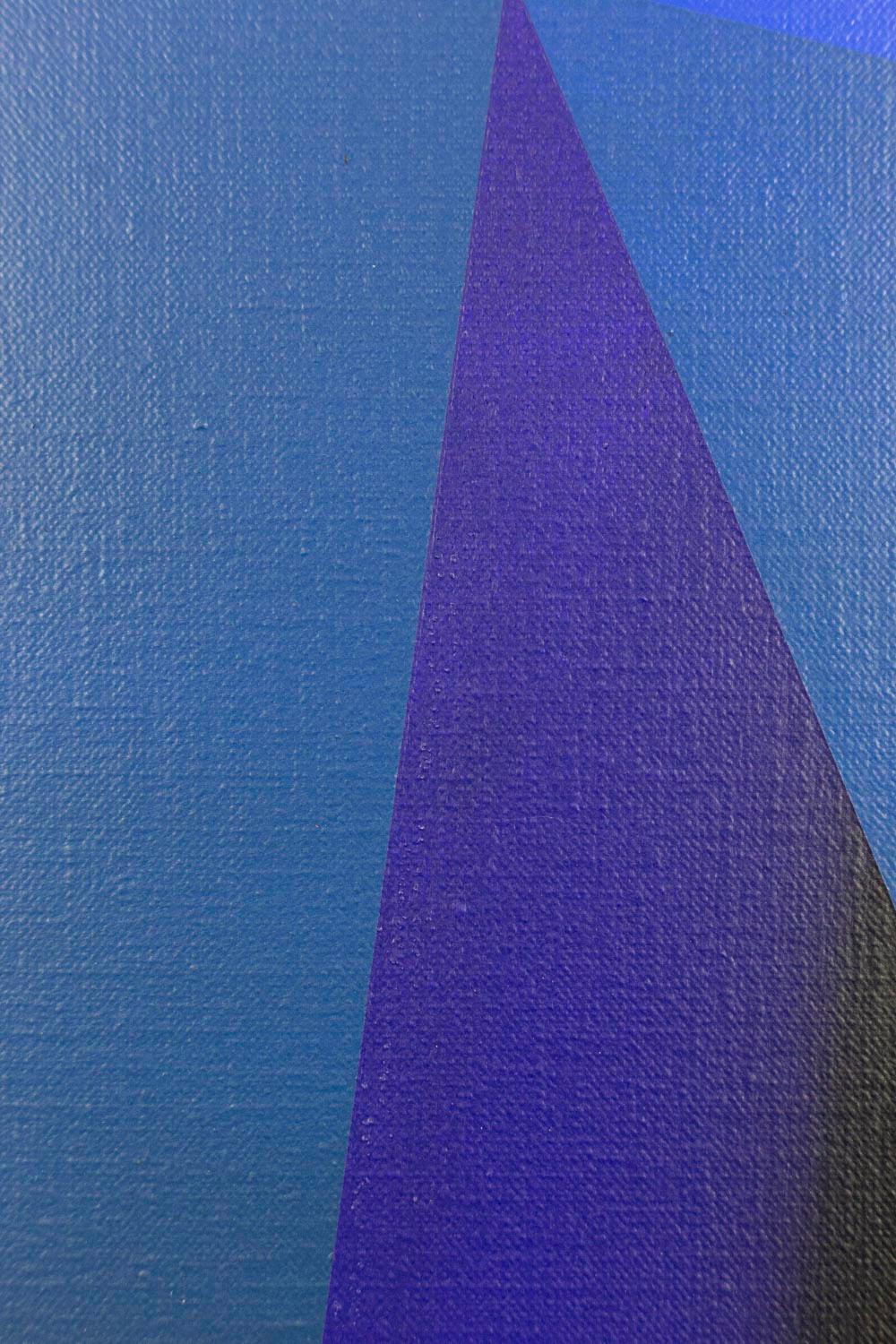 Painting representing geometric shapes in black tones on a blue background.

Contemporary french work.

Dimensions : H 74 x W 54 x D 5 cm

Reference : LS47841251.