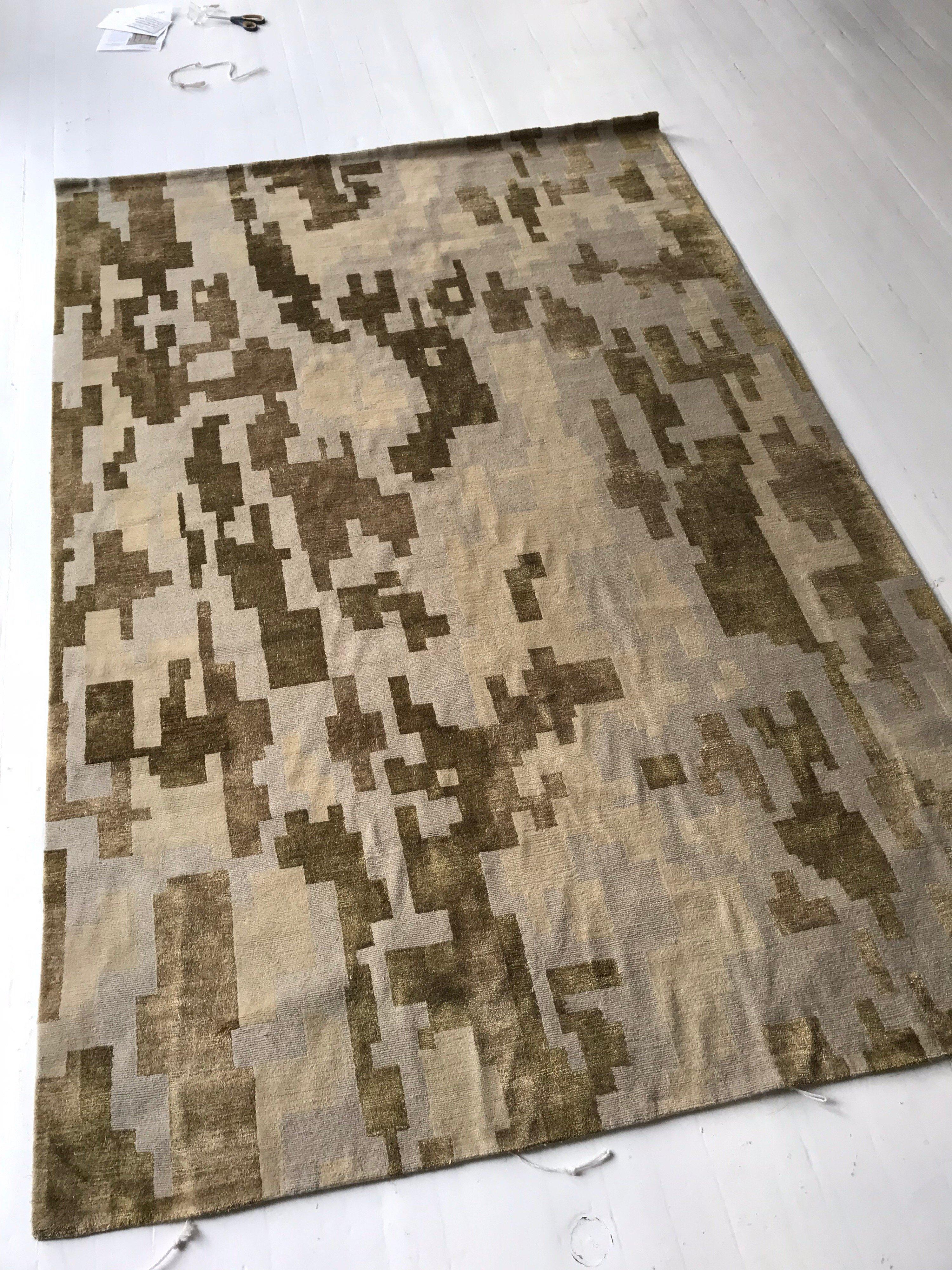 Nepalese Tappeto fatto a mano dal design astratto di Arthur Dunnam per Doris Leslie Blau in vendita