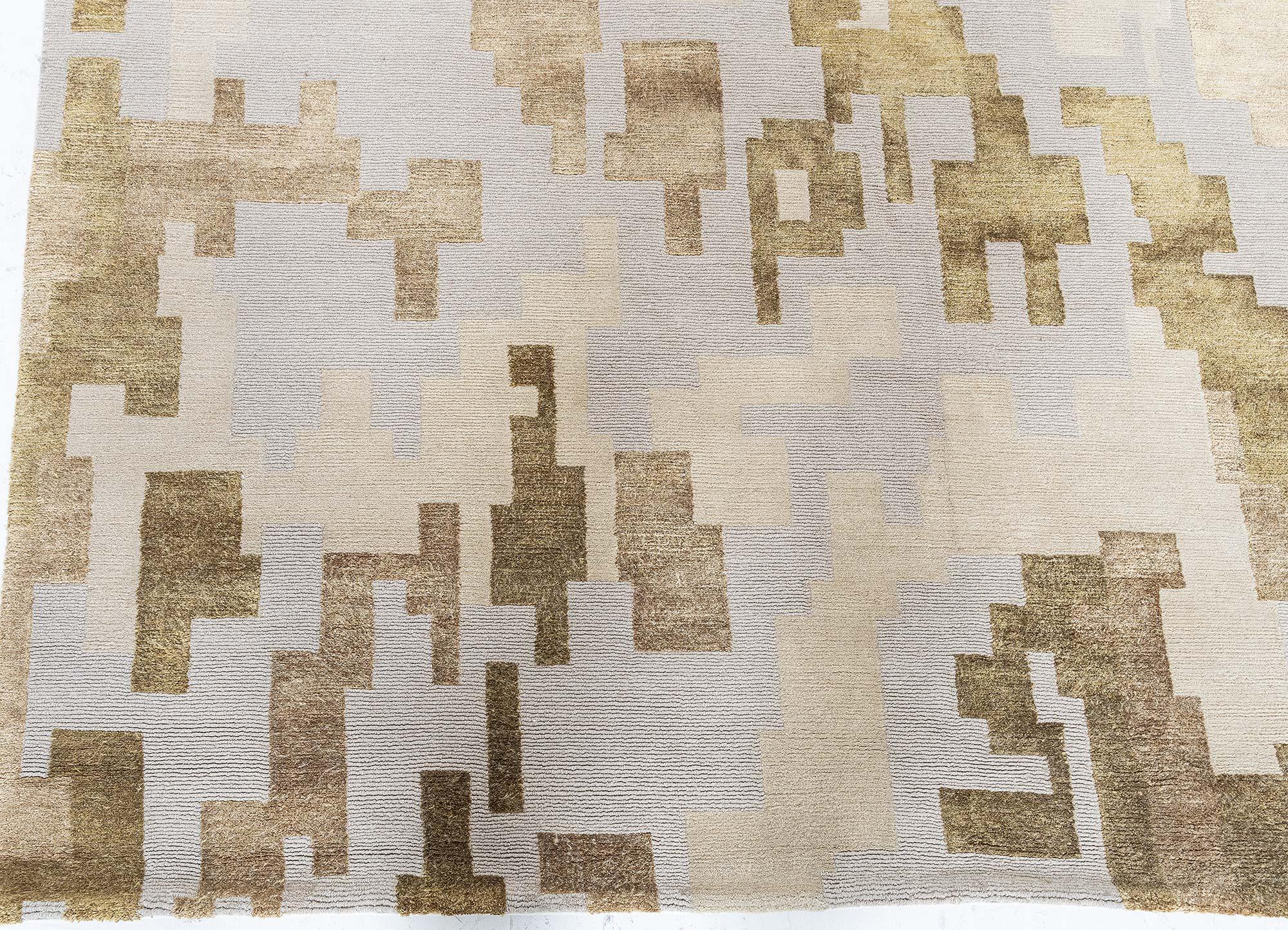 Nepalese Tappeto fatto a mano dal design astratto di Arthur Dunnam per Doris Leslie Blau in vendita