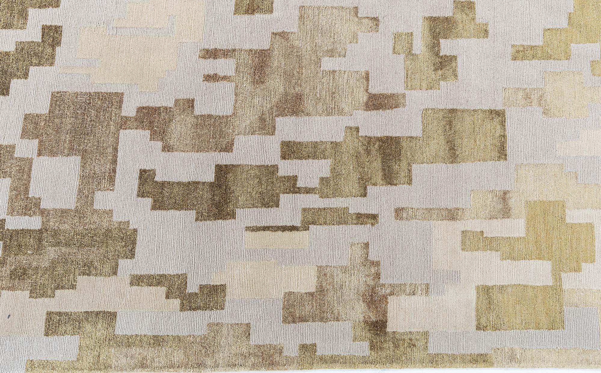 XXI secolo e contemporaneo Tappeto fatto a mano dal design astratto di Arthur Dunnam per Doris Leslie Blau in vendita