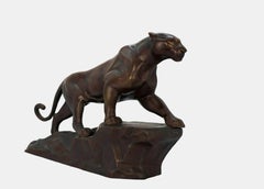 Vintage Panther striding upwards / - The powerful elegance of animalism -
