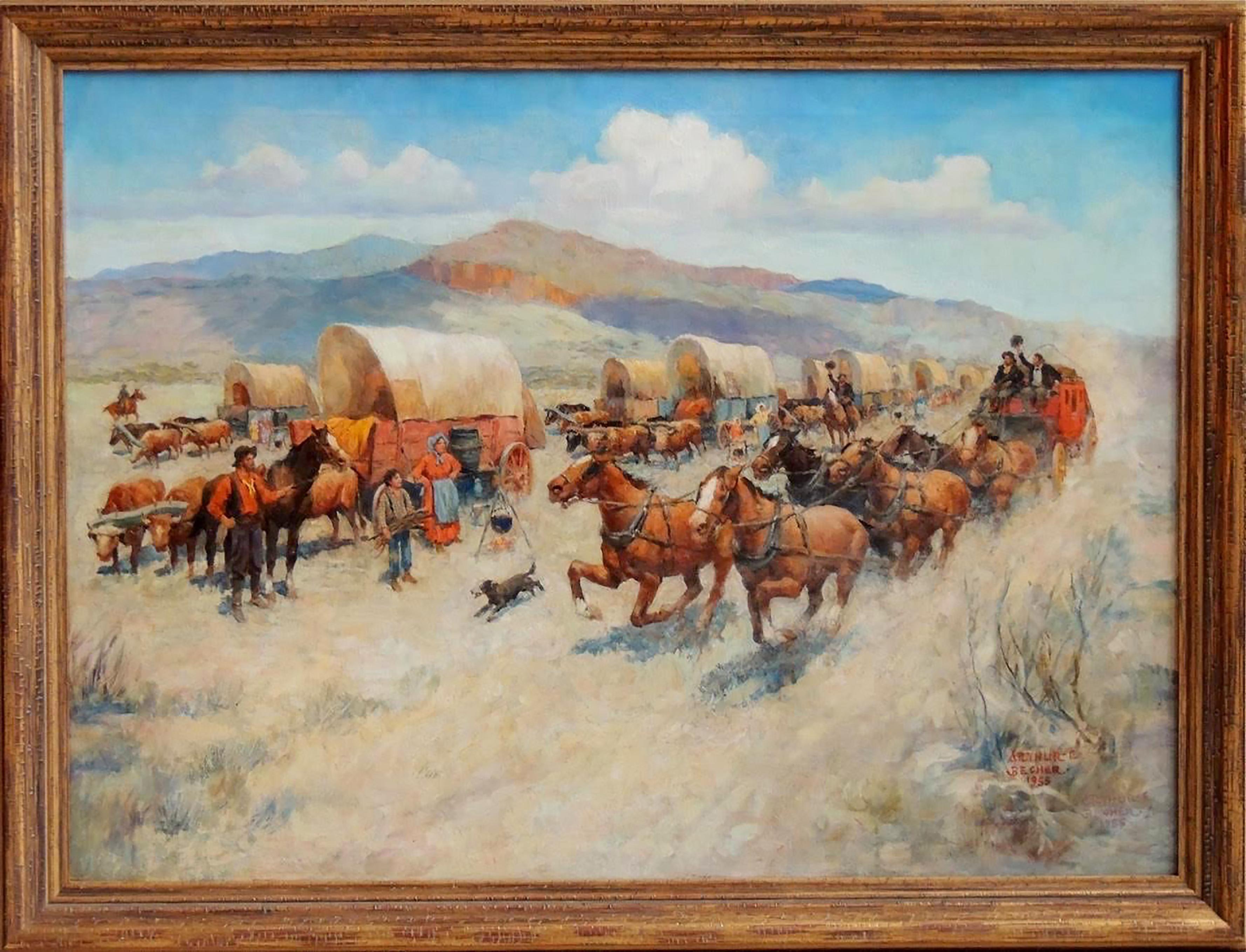 Departing - Painting by Arthur E. Becher