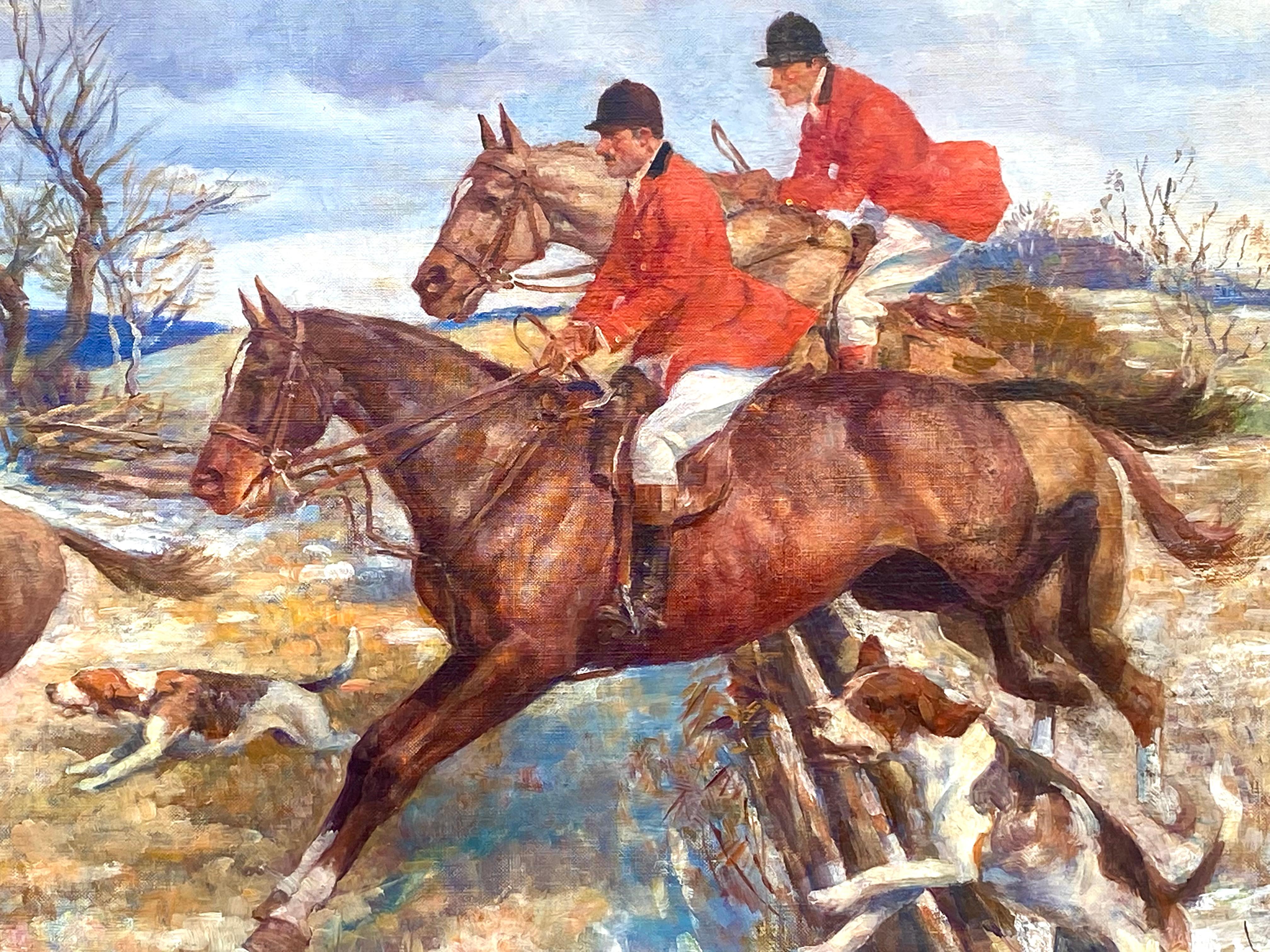 “Fox Hunt, Jumping the Fence” 1