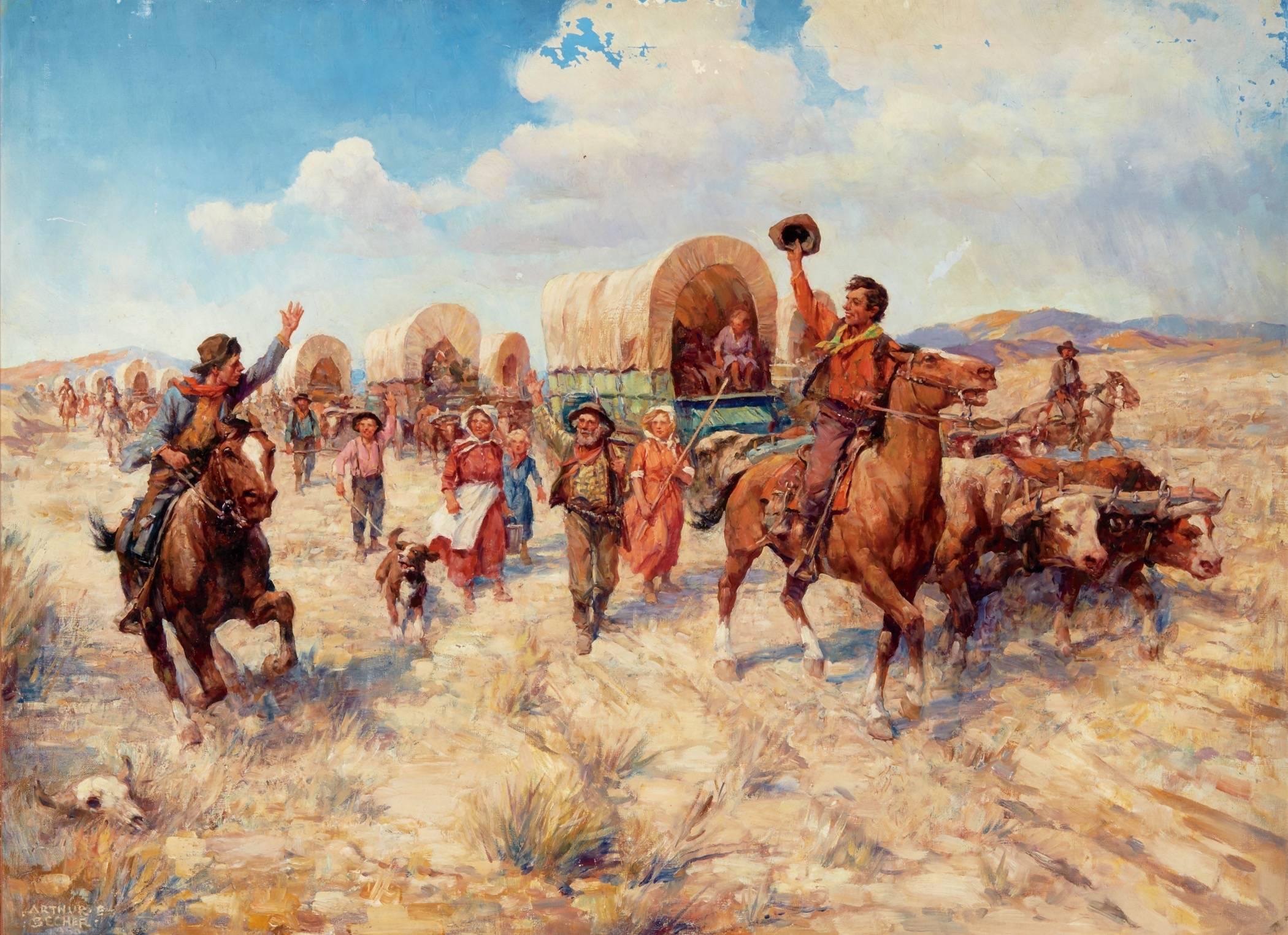 Figurative Painting de Arthur E. Becher - Saludos