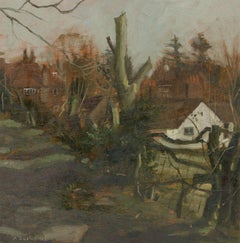 Arthur Easton ROI (b. 1939) - 1985 Oil, Countryside Town