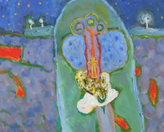 Arthur Easton ROI - Framed 1998 Oil, Sunset Newdigate