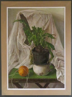 original large oil painting Still Life Composition by Arthur Easton ROI (1939-)