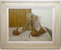 ORIGINAL Still Life Oil Painting of ONIONS by English painter ARTHUR EASTON ROI