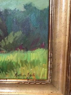 Arthur Egeli Oil Painting on Canvas, Tuscan Landscape, 20th Century