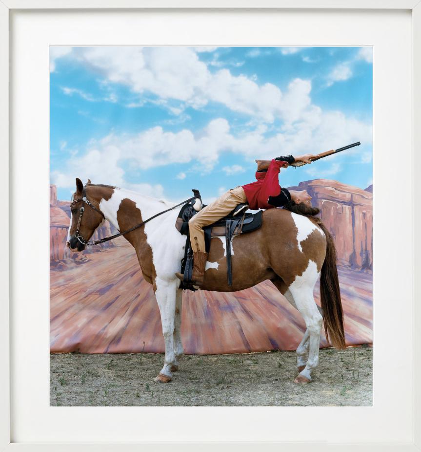 Annie get your Gun - Carmen Kass on a Hors for Vogue, Fine Art Photography, 2002 For Sale 5