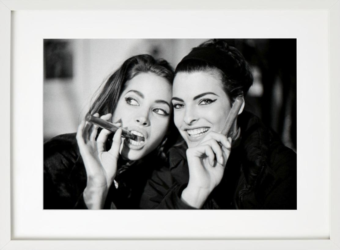 Christy Turlington & Linda Evangelista with Cigars - fine art photography, 1989 For Sale 1