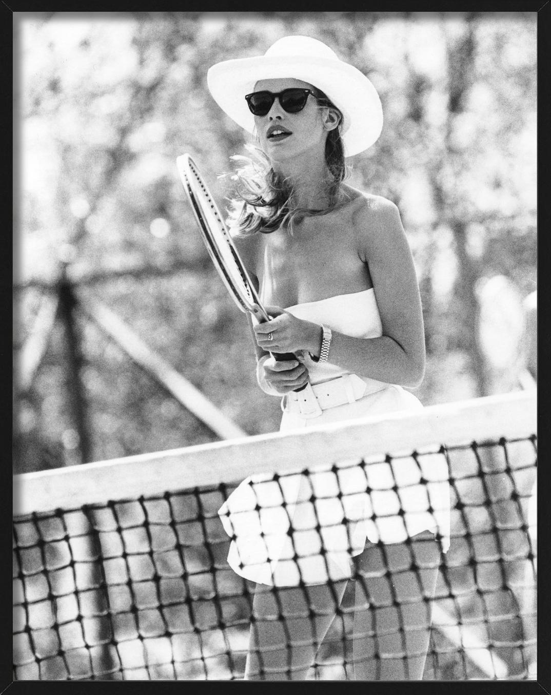 Claudia Schiffer, Petit St. Vincent - playing Tennis, Fine Art Photography, 1991 For Sale 2