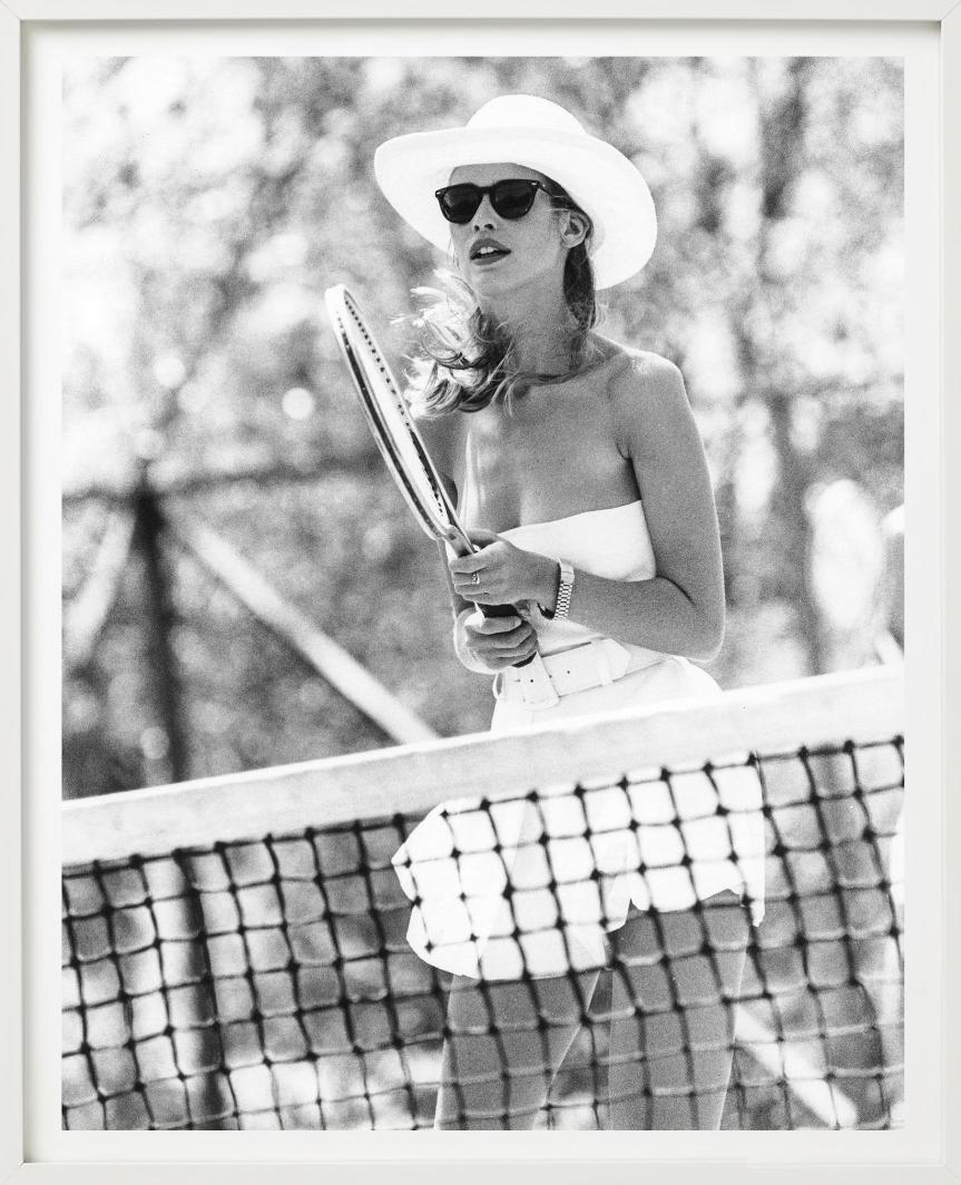 Claudia Schiffer, Petit St. Vincent - playing Tennis, Fine Art Photography, 1991 For Sale 3
