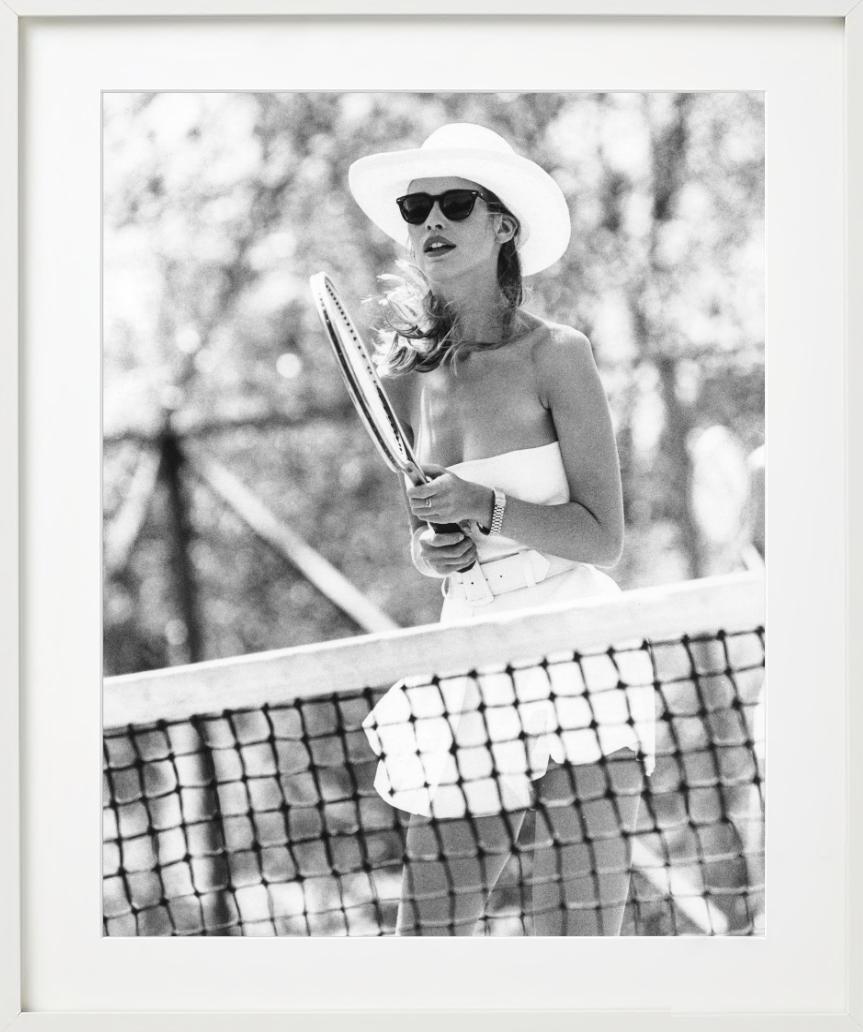 Claudia Schiffer, Petit St. Vincent - playing Tennis, Fine Art Photography, 1991 For Sale 4