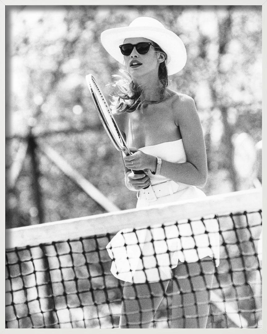 Claudia Schiffer, Petit St. Vincent - playing Tennis, Fine Art Photography, 1991 For Sale 5