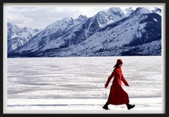 Karen Elson in Wyoming, Walking, Vogue Magazine, Fine Art Photography, 1999