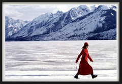 Karen Elson in Wyoming, Wandern, Vogue Magazine, Kunstfotografie, 1999