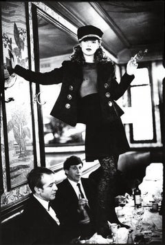 Vintage Kate Moss in Cafe Lipp, Paris - portrait of the supermodel 