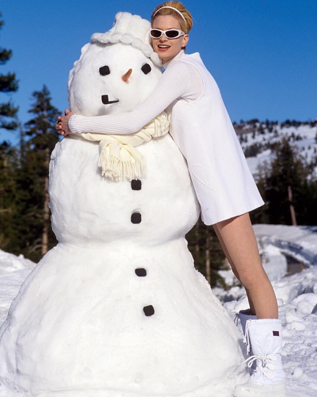 Arthur Elgort Figurative Photograph - Kristen McMenamy, Mammoth Lake, Vogue Magazine, Fine Art Photography