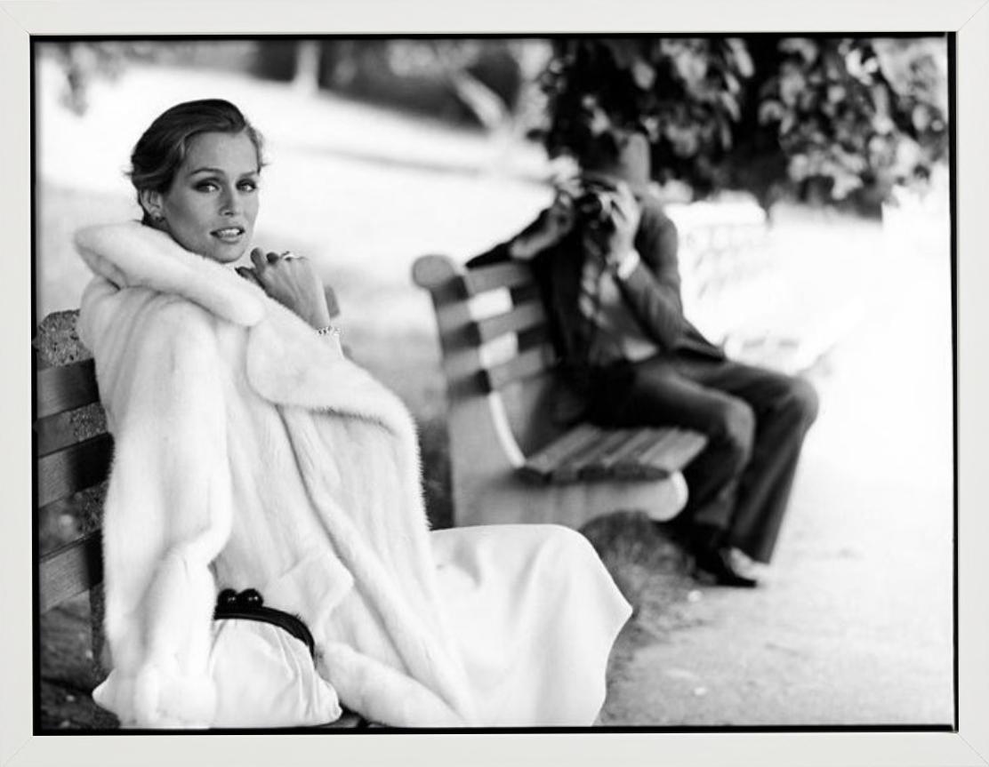 Lauren Hutton-fashion portrait of the supermodel together with the photographer - Contemporary Photograph by Arthur Elgort