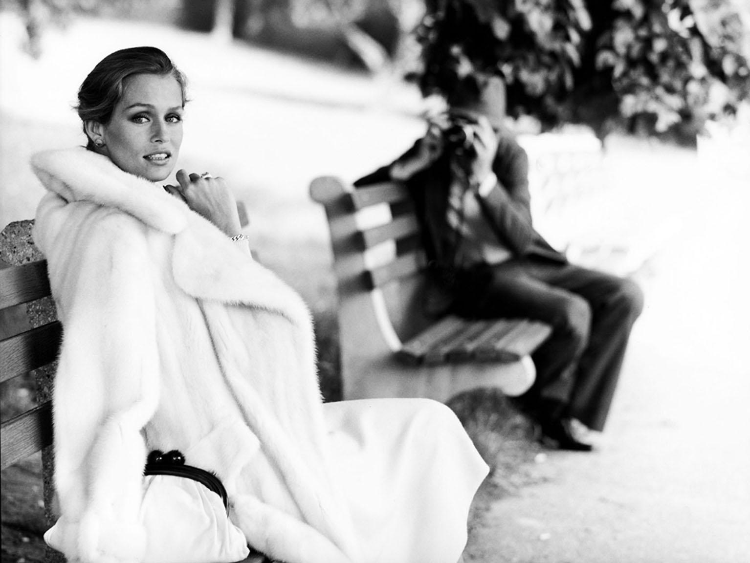 Arthur Elgort Black and White Photograph - Lauren Hutton, New York