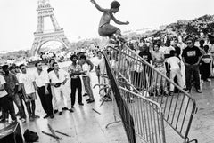 Skaters at the Eiffel Tower, Paris