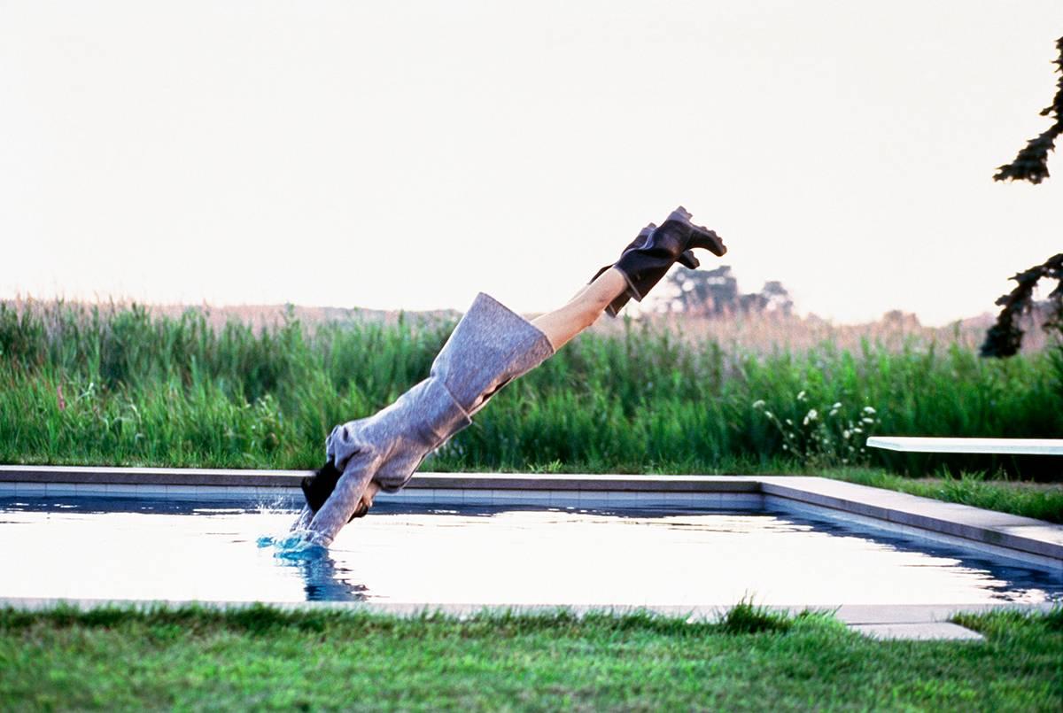 Arthur Elgort Color Photograph - Stella Diving, Watermill, Long Island, New York, VOGUE