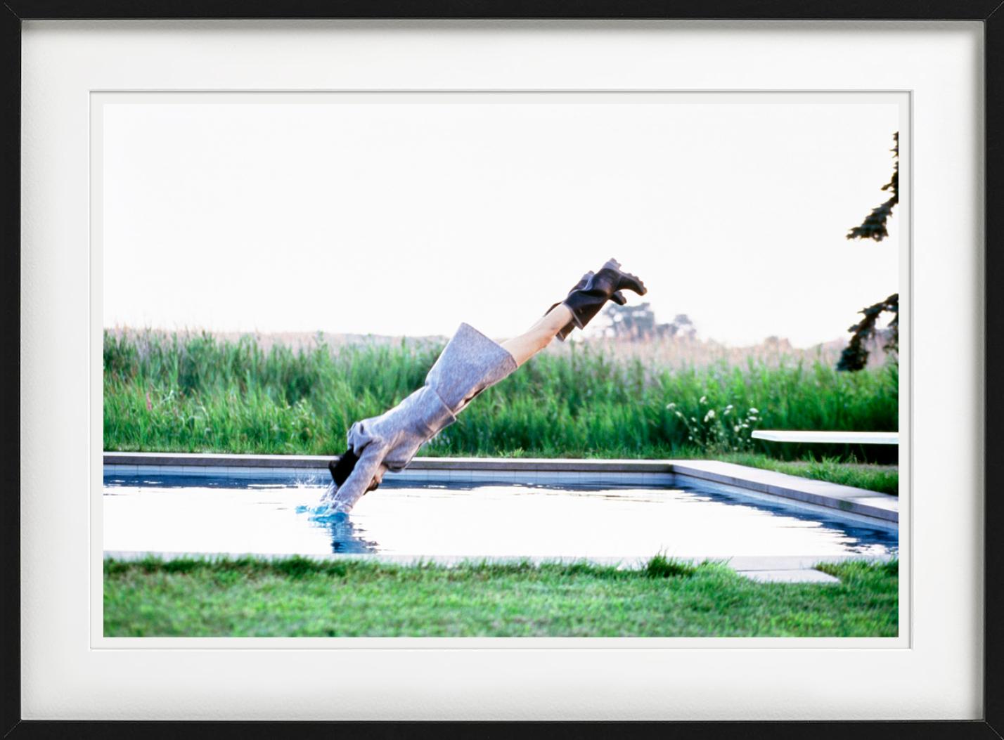 Stella Tennant- Jumping Into A Pool, Fine Art Photography For Sale 3