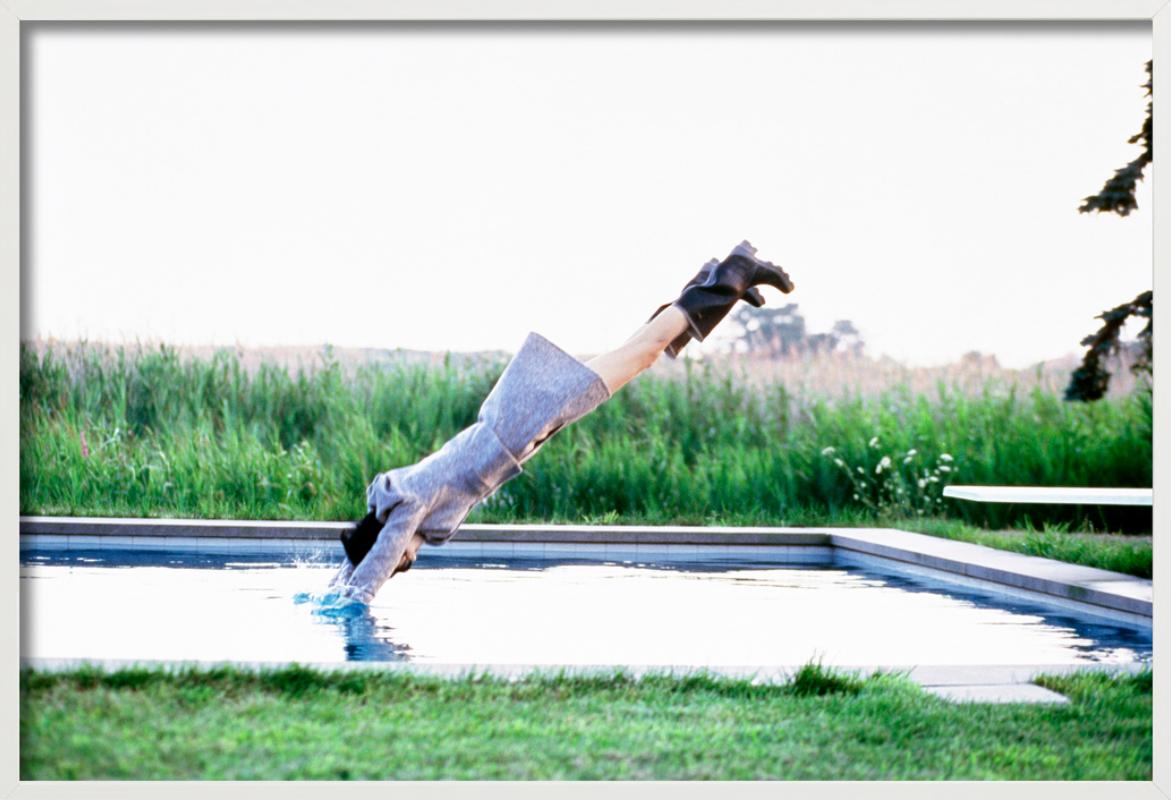 Stella Tennant- Jumping Into A Pool, Fine Art Photography For Sale 5