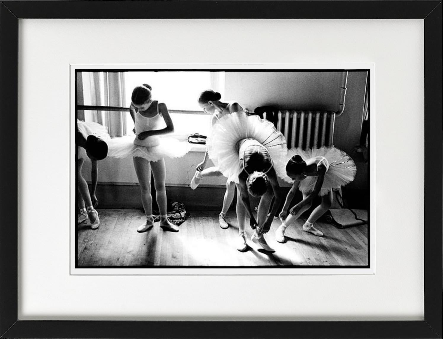 Young Vaganova Students Getting Ready St. Petersburg - fine art photography 1999 - Gray Black and White Photograph by Arthur Elgort