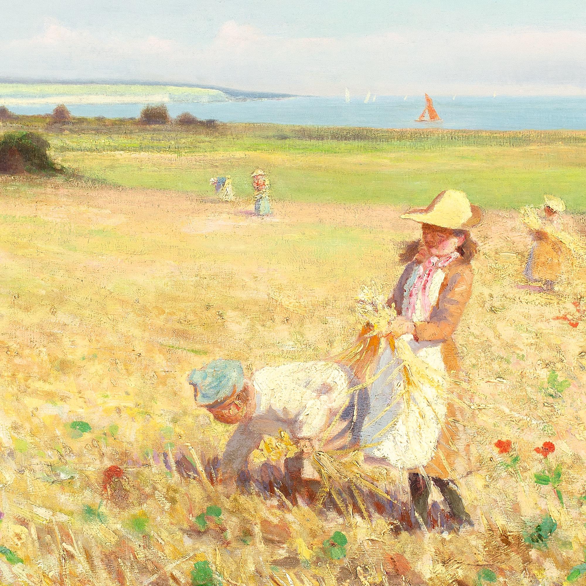 Arthur Ellis, Children In A Cornfield, Oil Painting 3