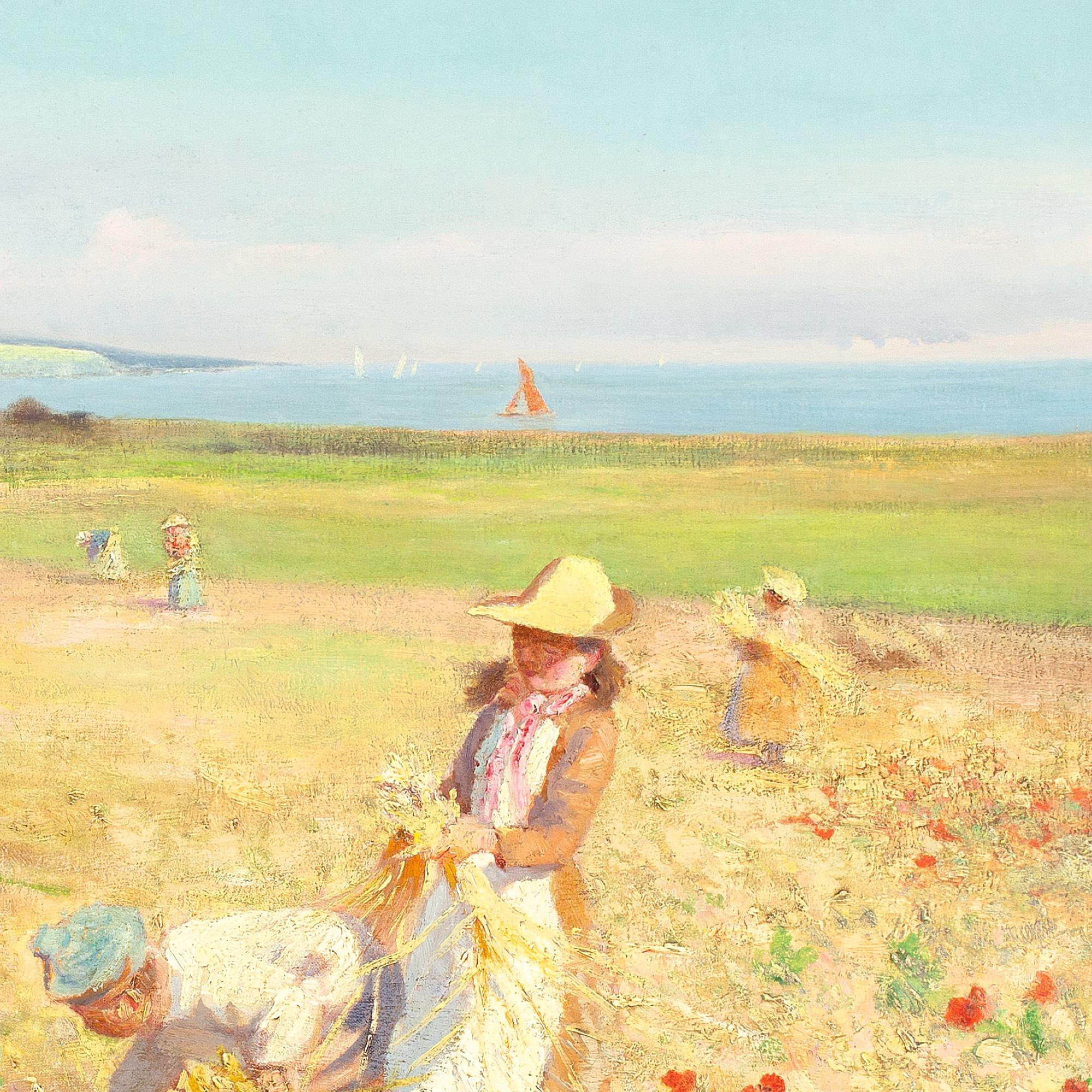 Arthur Ellis, Children In A Cornfield, Oil Painting 5
