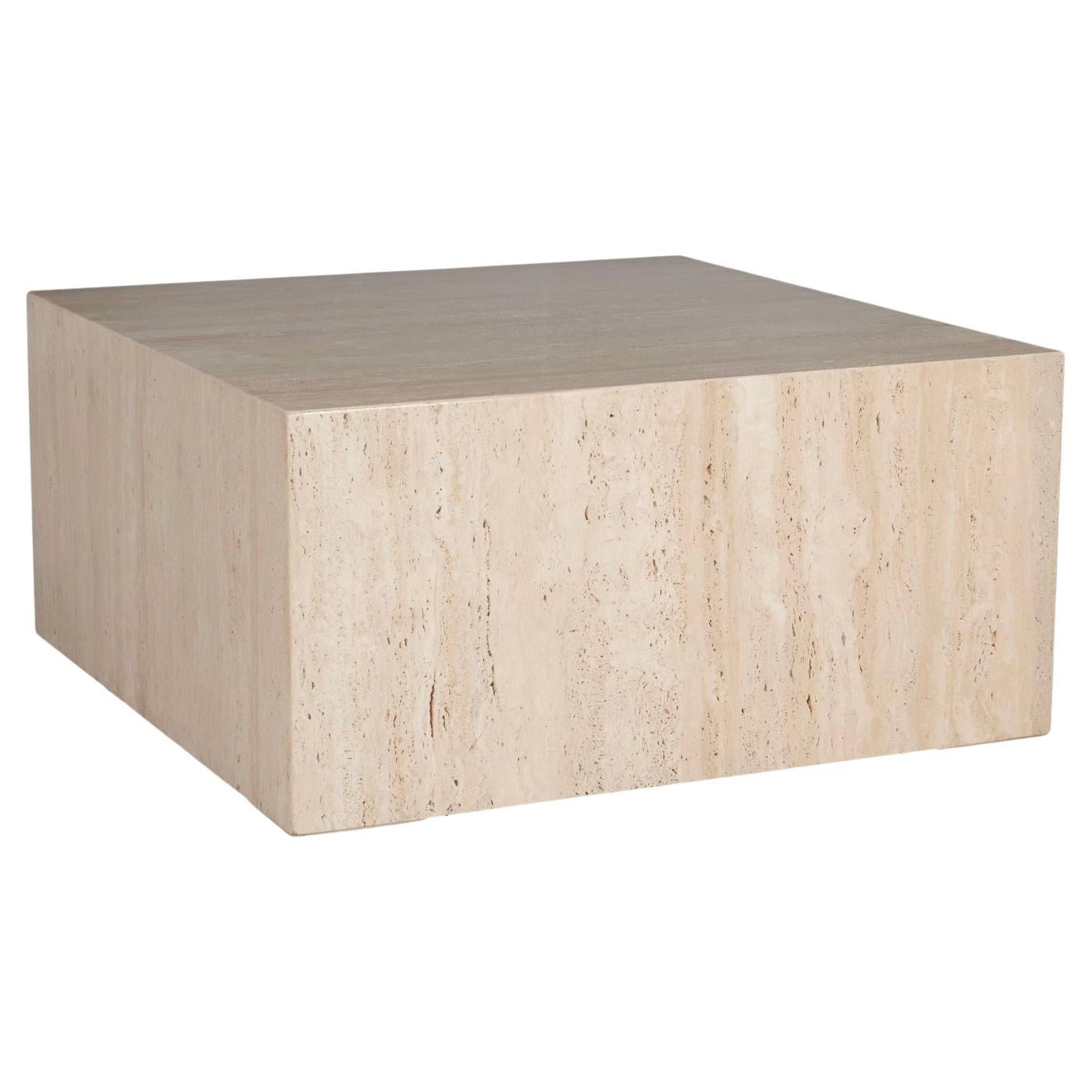 Arthur Elrod Travertinblock-Cocktailtisch im Angebot