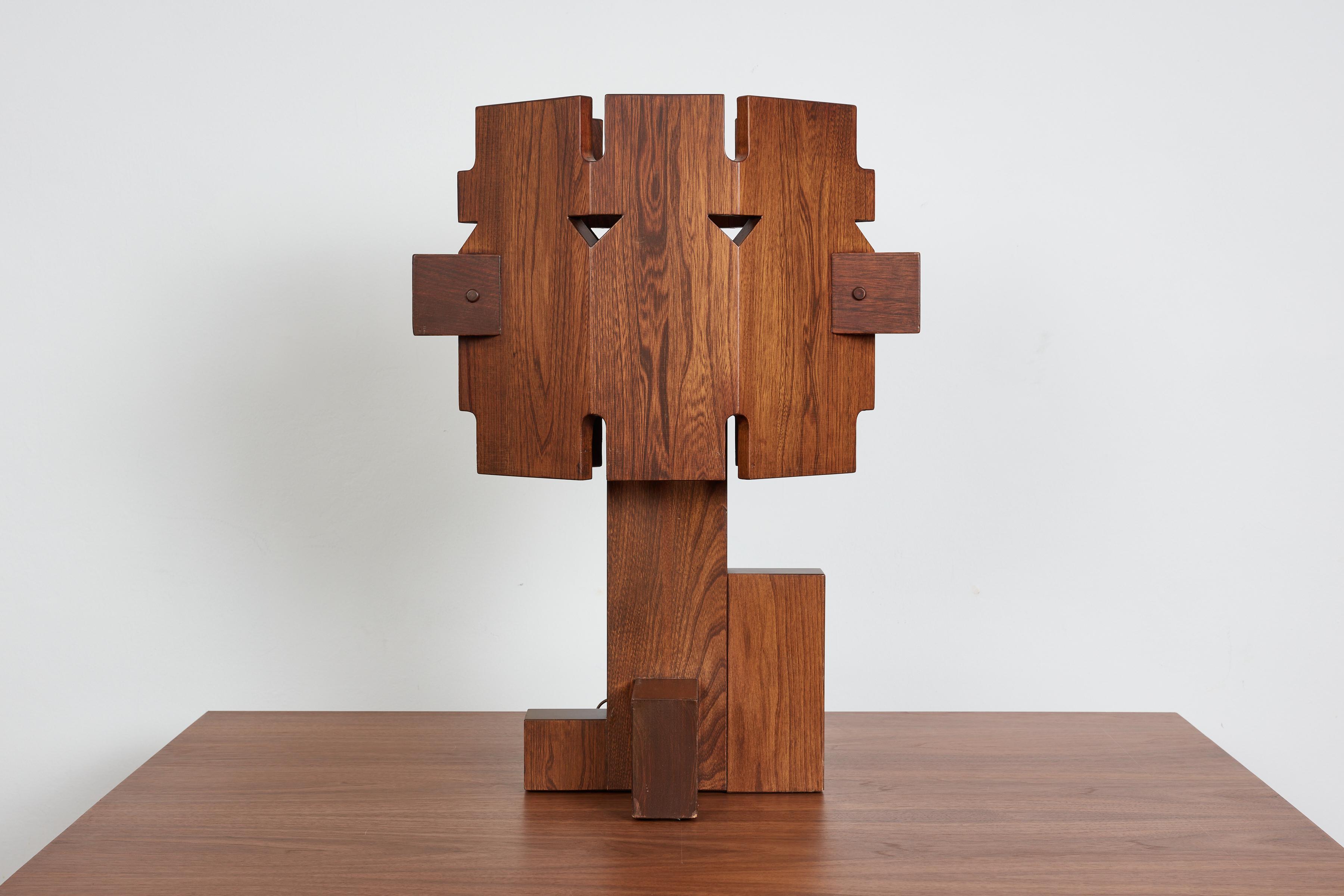 Walnut Arthur Erickson Attributed Table Lamp