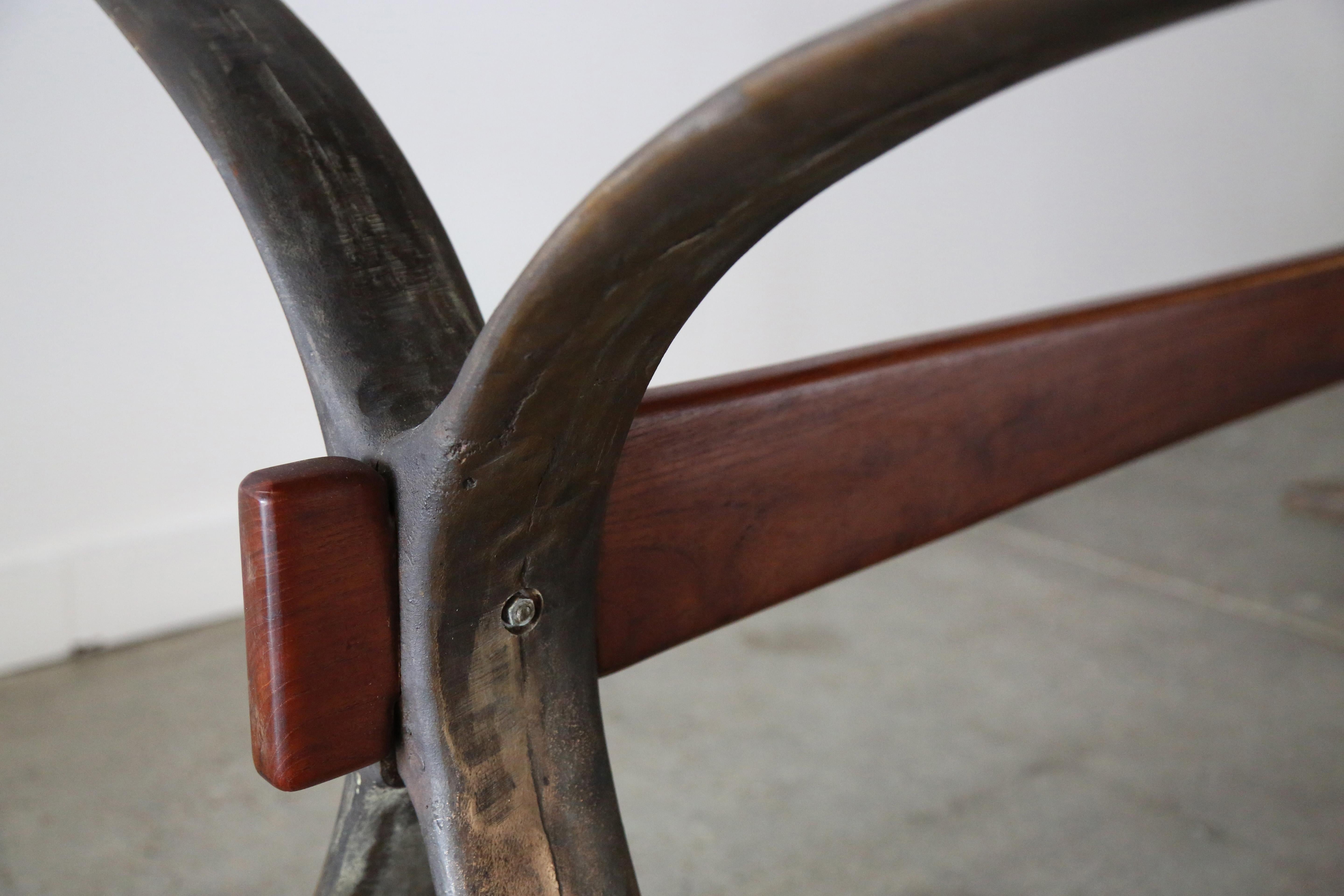 Arthur Espenet Carpenter (1920-2006) Solid Walnut and Bronze Custom Dining Table 3