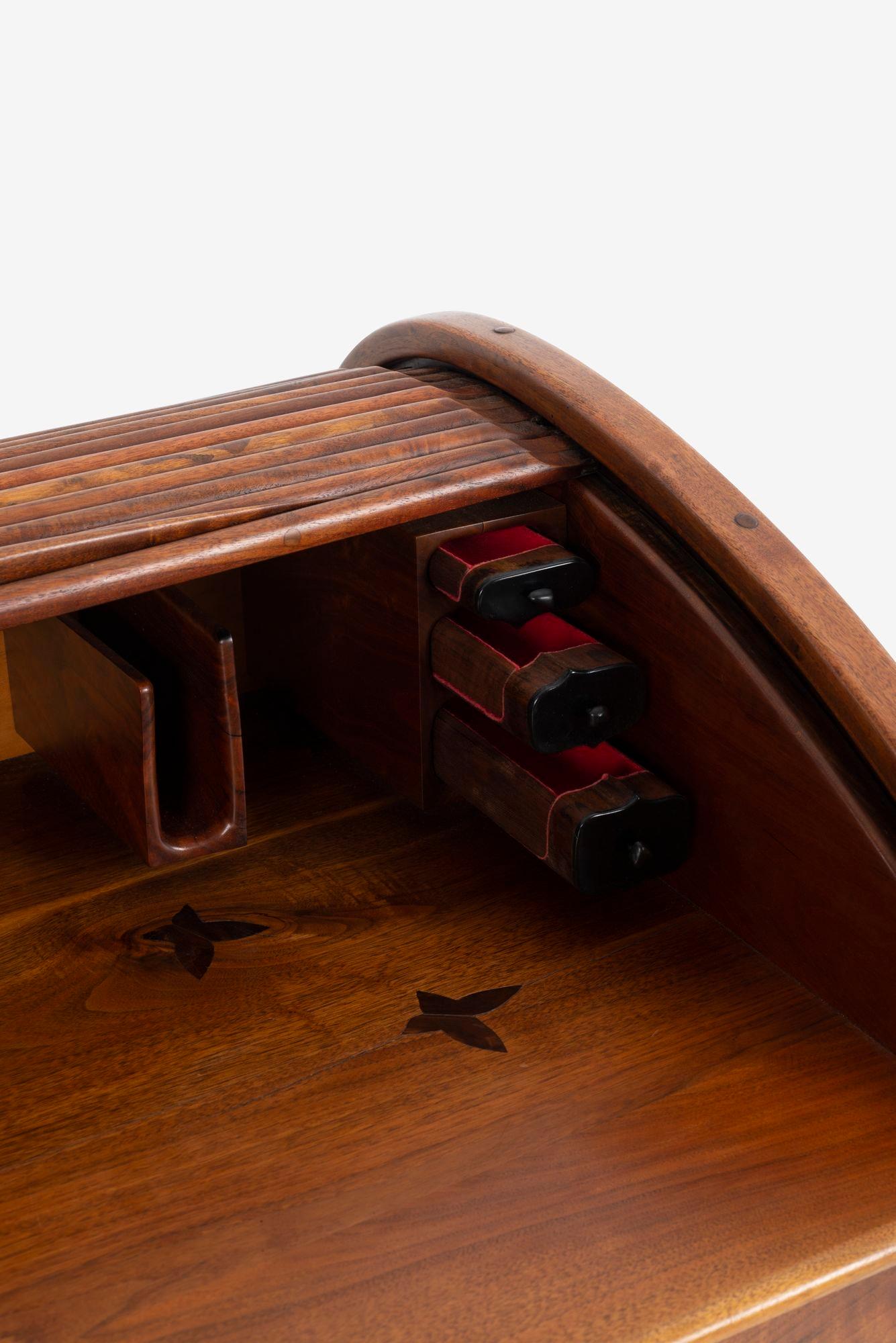 Arthur Espenet Carpenter Roll-Top Desk 1979 For Sale 6