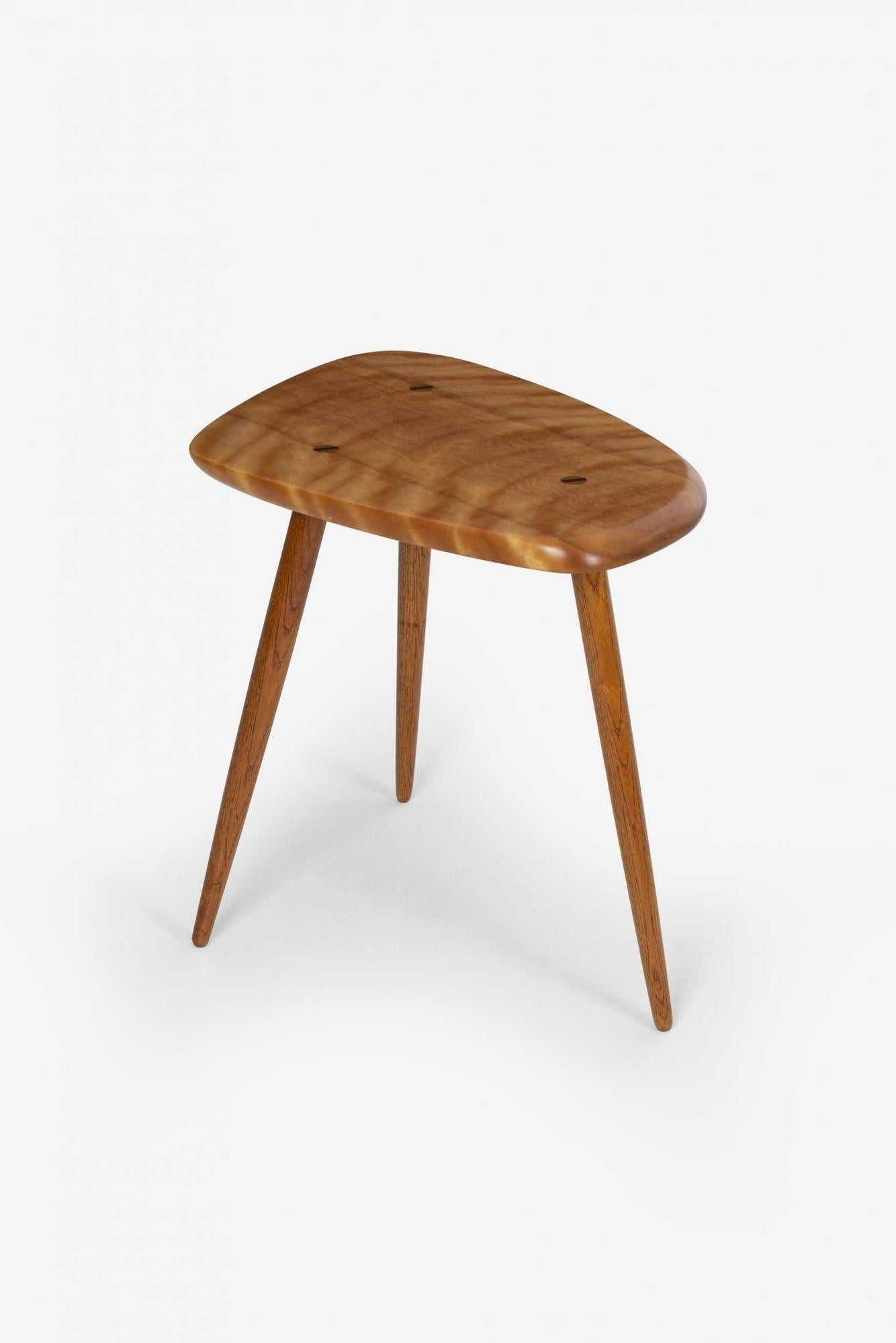 American Craftsman Arthur Espenet Carpenter Three-Legged Occasional Table For Sale