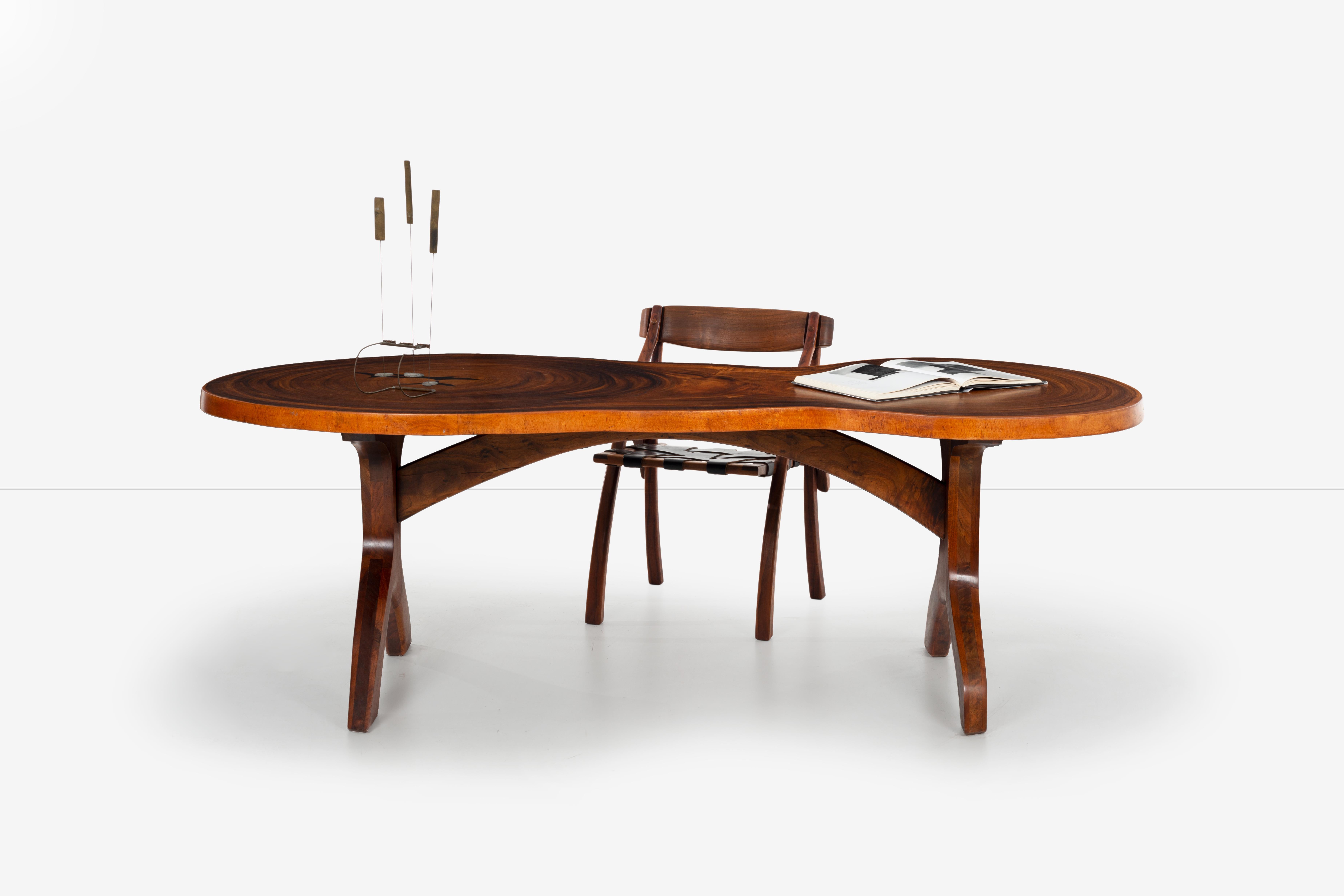 American Craftsman Arthur Espenet Carpenter, bureau de table unique à double tronc en vente