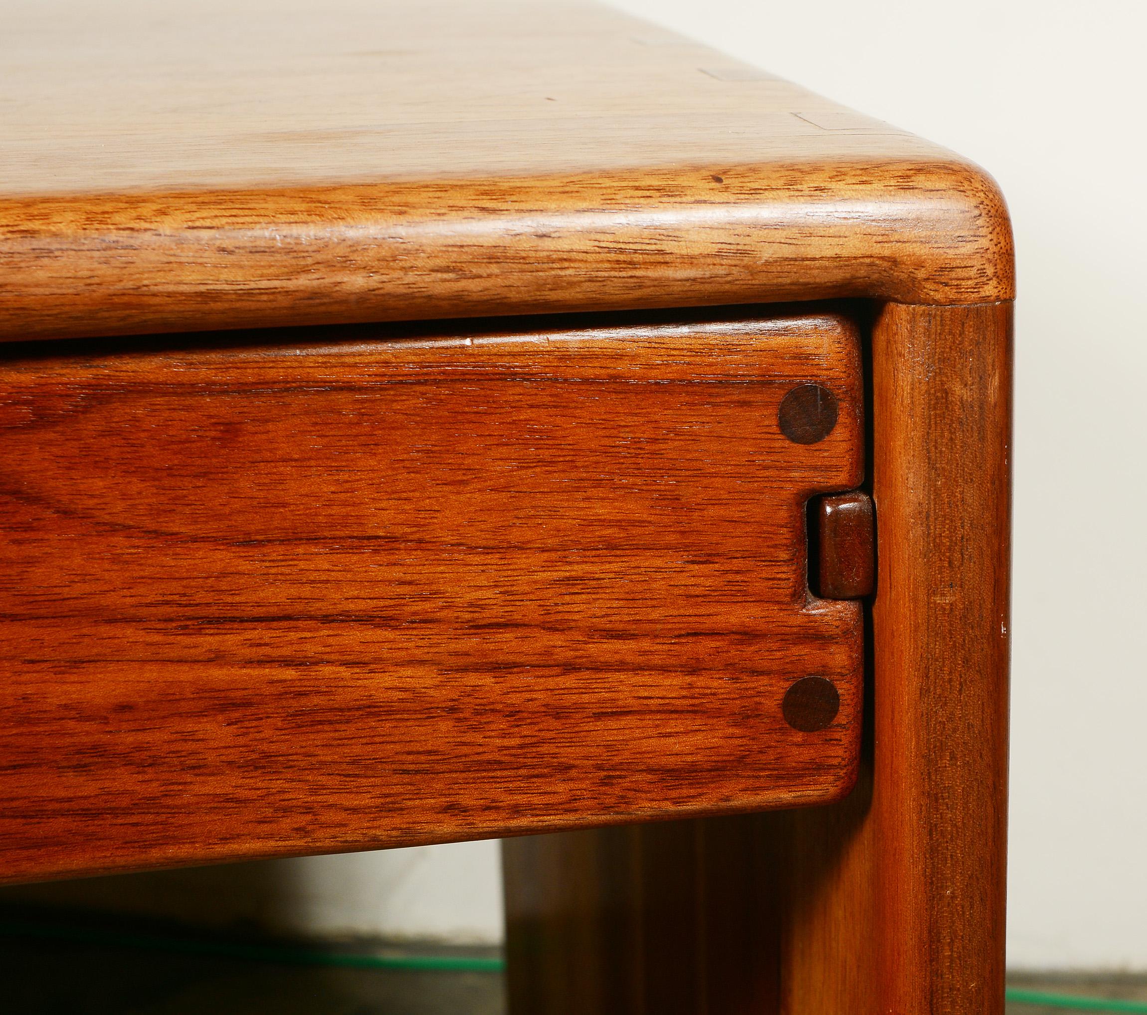 Arthur Espenet Carpenter Walnut Table with Drawer For Sale 3
