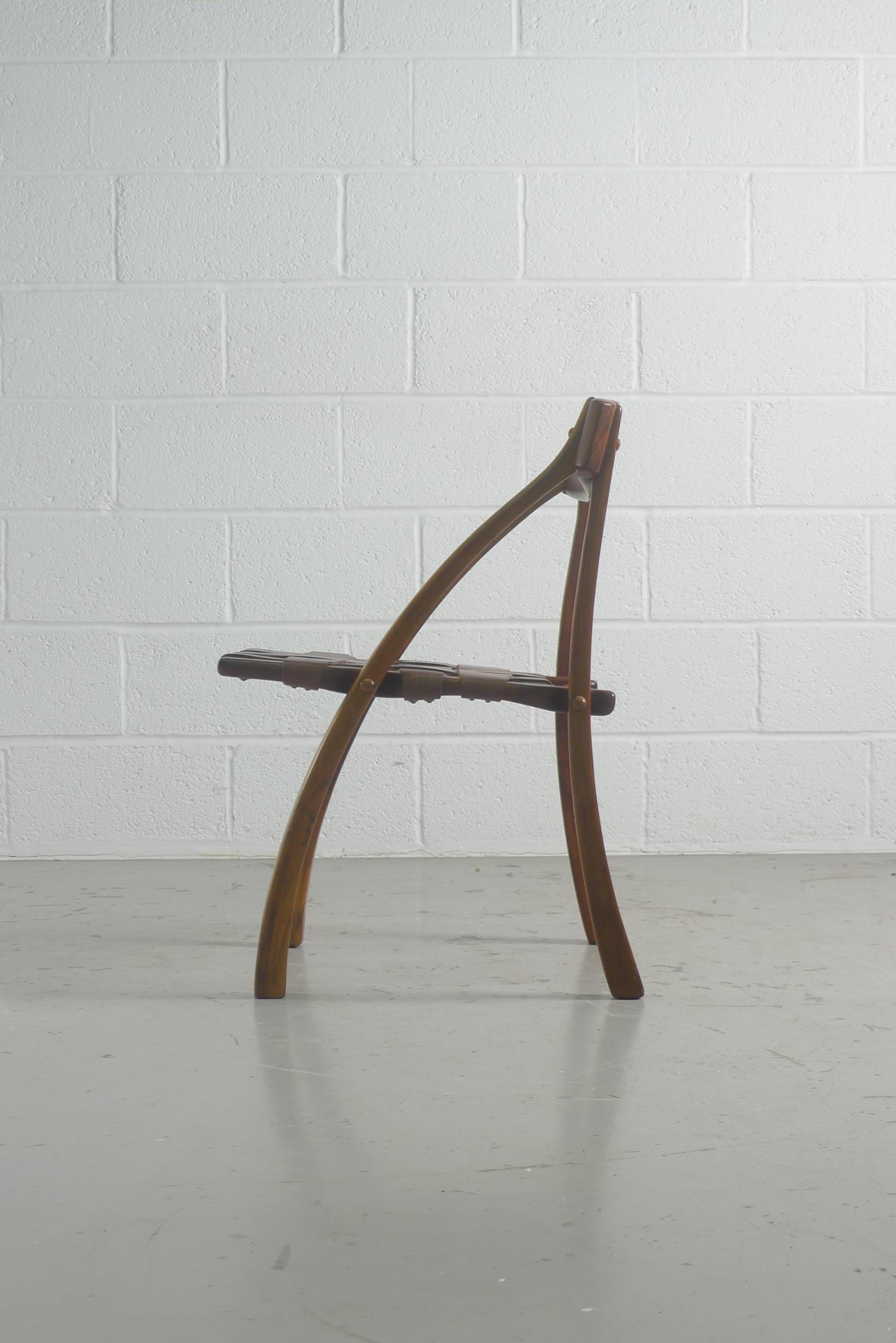 Mid-Century Modern Arthur Espenet Carpenter, « Chaise à chevrons vers 1970, estampillée en vente