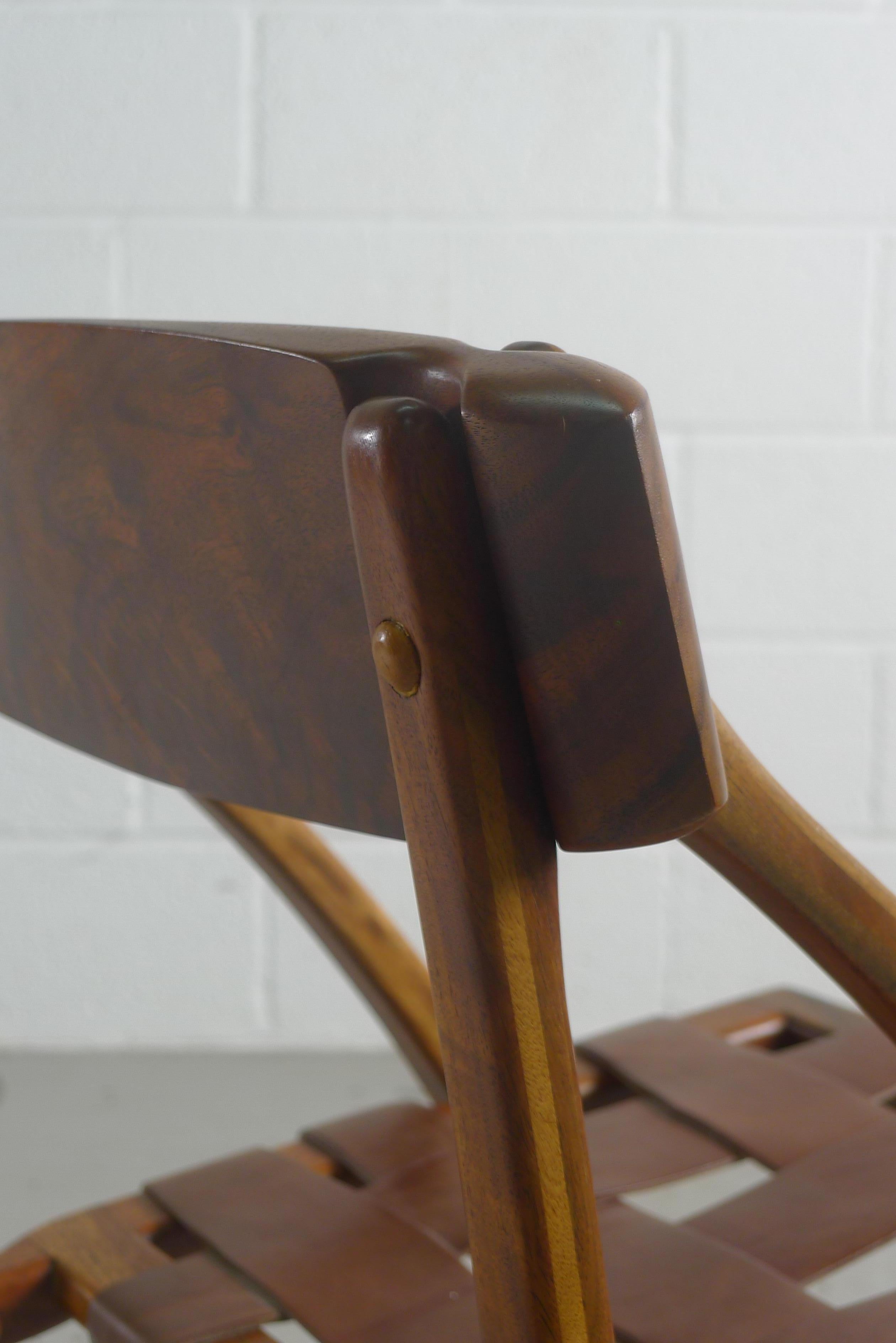 Fin du 20e siècle Arthur Espenet Carpenter, « Chaise à chevrons vers 1970, estampillée en vente